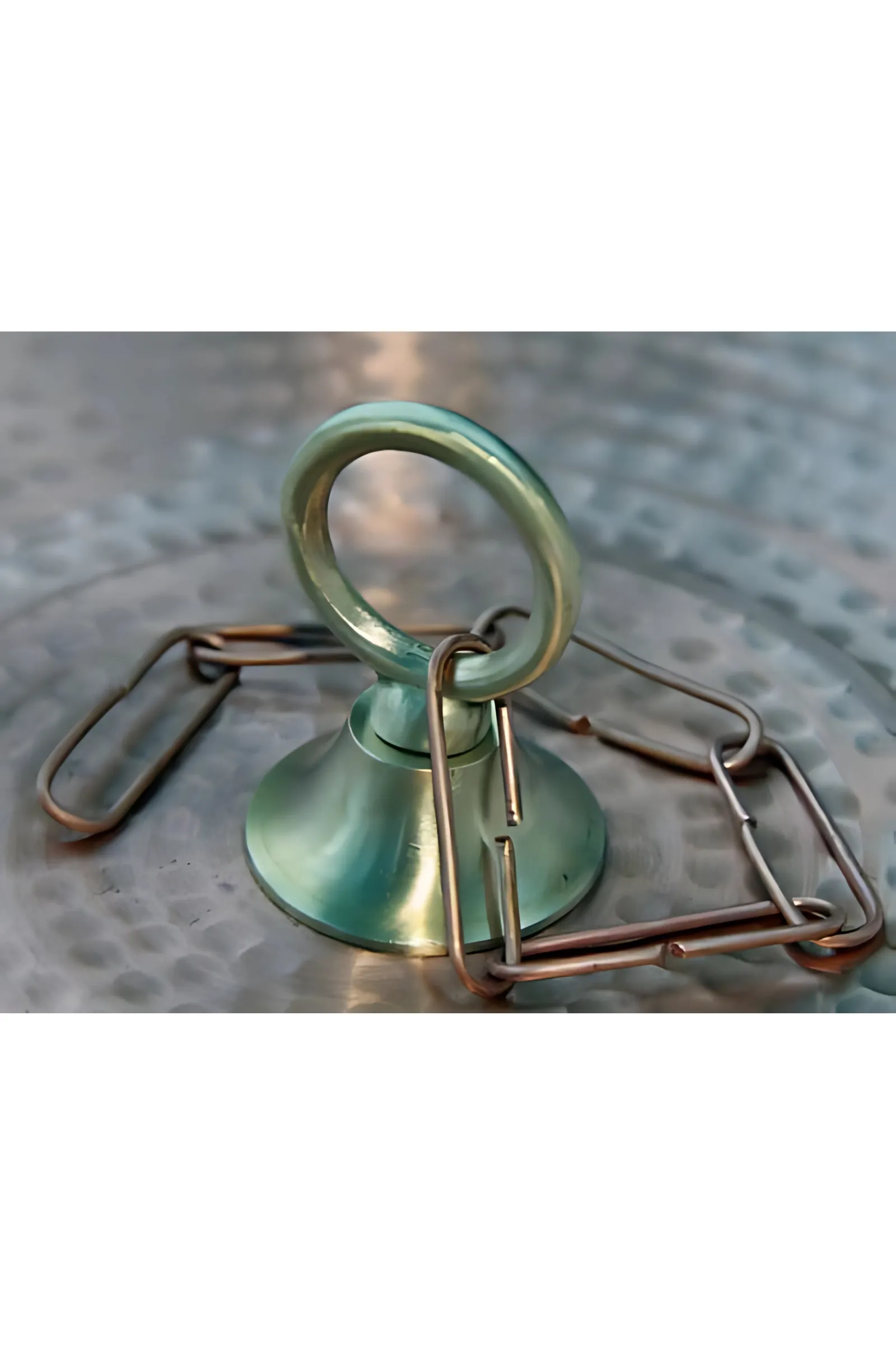 Hand Hammered Copper Dish with Attachment Loop thumbnail 3